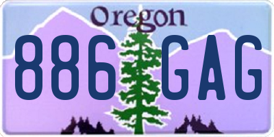 OR license plate 886GAG
