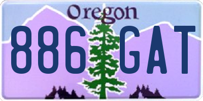 OR license plate 886GAT