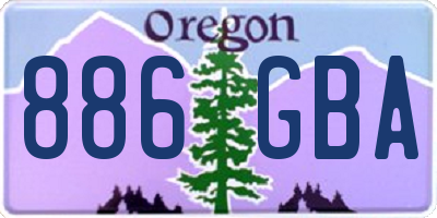 OR license plate 886GBA