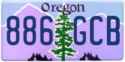 OR license plate 886GCB