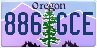 OR license plate 886GCE