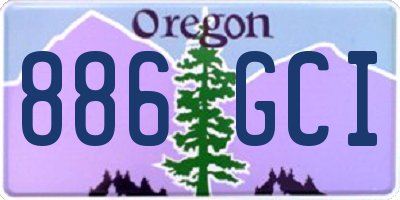OR license plate 886GCI