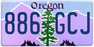 OR license plate 886GCJ