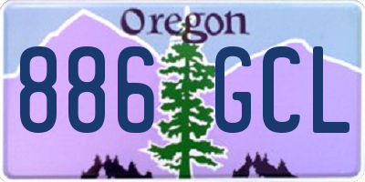 OR license plate 886GCL