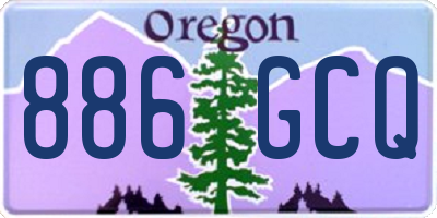 OR license plate 886GCQ