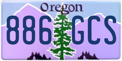 OR license plate 886GCS