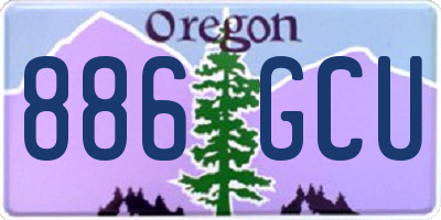 OR license plate 886GCU