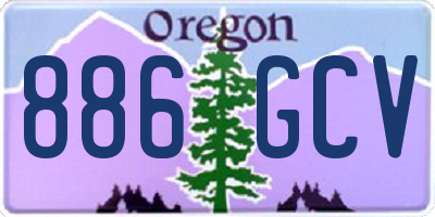 OR license plate 886GCV