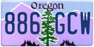 OR license plate 886GCW