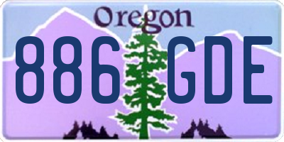 OR license plate 886GDE