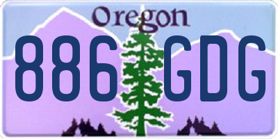 OR license plate 886GDG