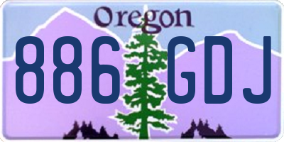OR license plate 886GDJ