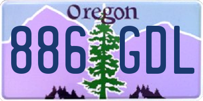 OR license plate 886GDL