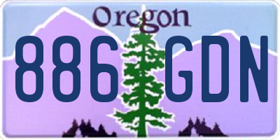 OR license plate 886GDN