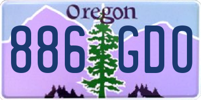 OR license plate 886GDO