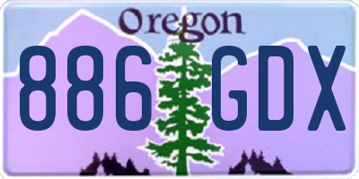 OR license plate 886GDX