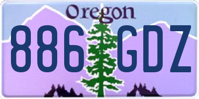 OR license plate 886GDZ