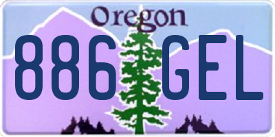 OR license plate 886GEL
