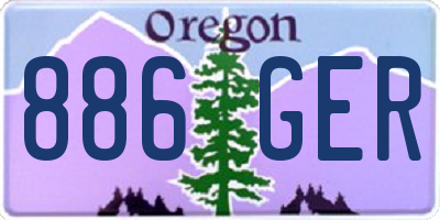 OR license plate 886GER