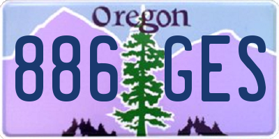 OR license plate 886GES