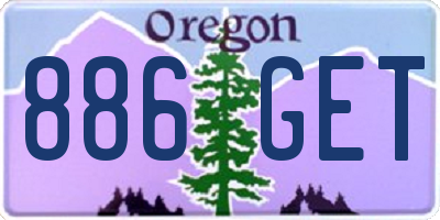OR license plate 886GET