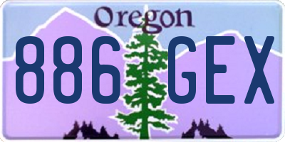 OR license plate 886GEX
