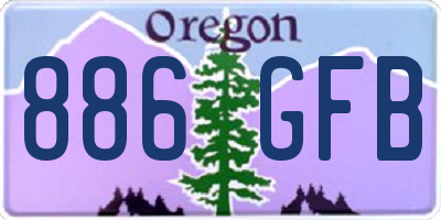 OR license plate 886GFB