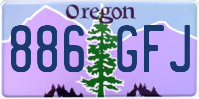 OR license plate 886GFJ