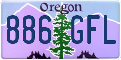 OR license plate 886GFL