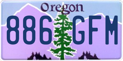 OR license plate 886GFM