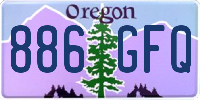 OR license plate 886GFQ