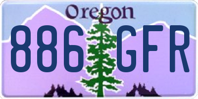 OR license plate 886GFR