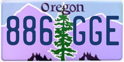 OR license plate 886GGE