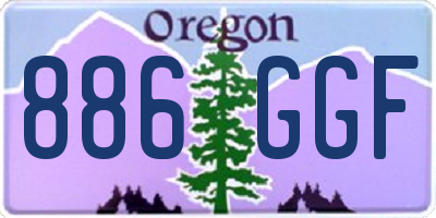 OR license plate 886GGF