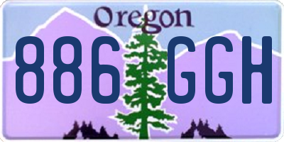 OR license plate 886GGH