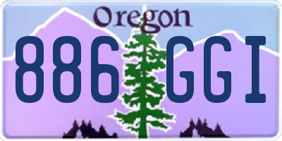 OR license plate 886GGI