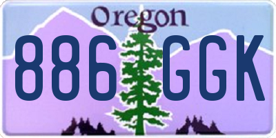 OR license plate 886GGK
