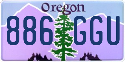 OR license plate 886GGU