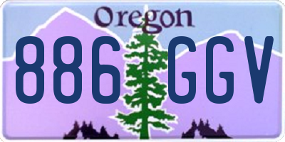 OR license plate 886GGV