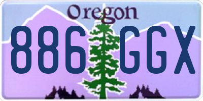 OR license plate 886GGX