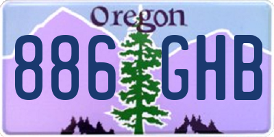 OR license plate 886GHB