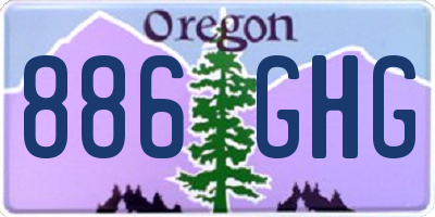 OR license plate 886GHG