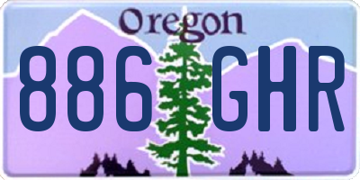 OR license plate 886GHR