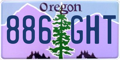 OR license plate 886GHT