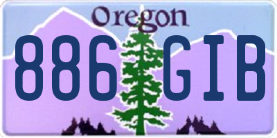 OR license plate 886GIB