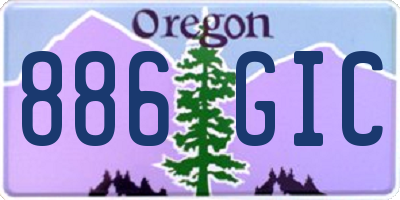 OR license plate 886GIC