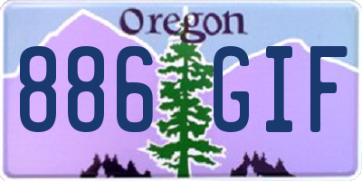 OR license plate 886GIF