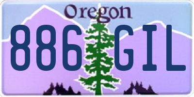 OR license plate 886GIL