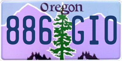 OR license plate 886GIO