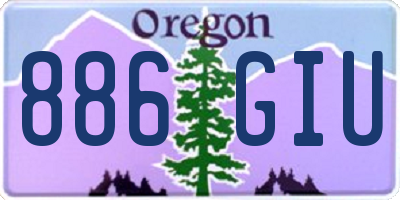 OR license plate 886GIU